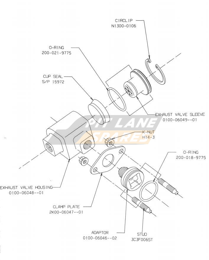 REAR AIR JACK EXHAUST VALVE ASSY Diagram